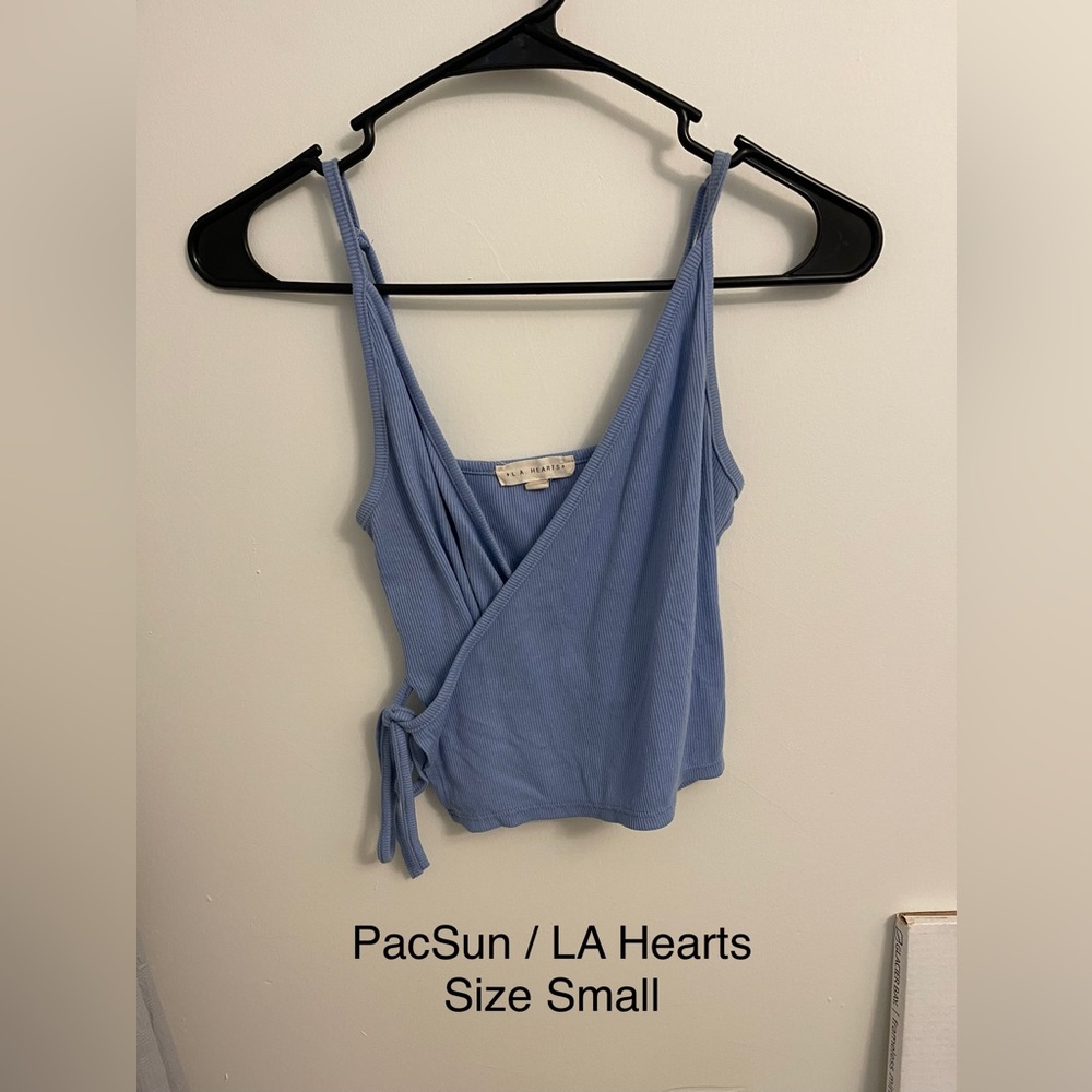 PacSun / LA Hearts blue crop top size small
